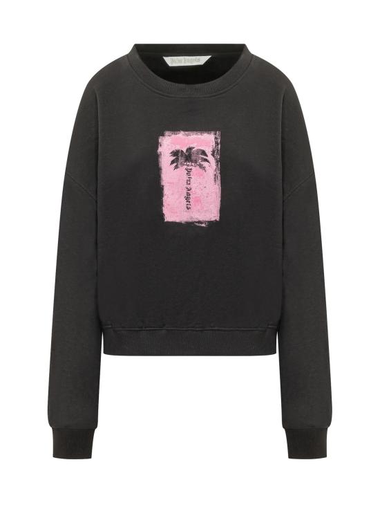 26FW 팜앤젤스 긴팔 티셔츠 PAWBA03W26FL07 1030 BLACK PINK