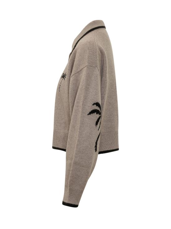 26FW 팜앤젤스 폴로 티셔츠 PAWH101W26KN01 6110 BEIGE BLACK - PALM ANGELS
