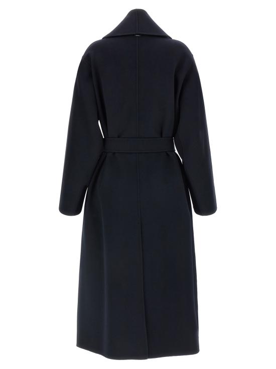 26FW 에스막스마라 폴도 버진 울 벨티드 롱 코트 2629016043600012 Blue - 'S MAX MARA