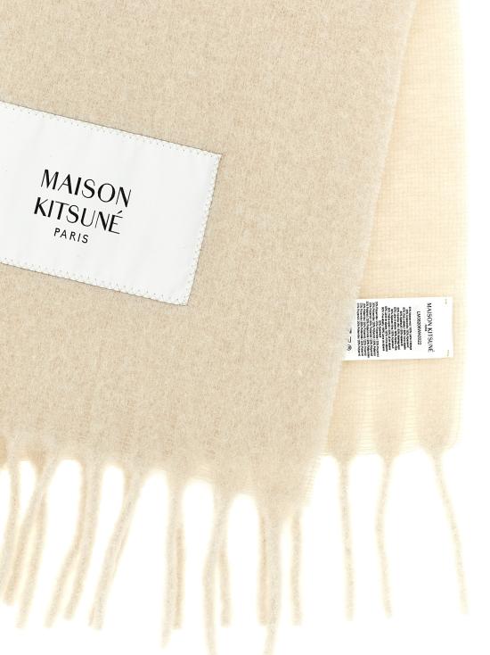 26FW 메종키츠네 베이비 알파카 스카프 LM06206WA00220548 White - MAISON KITSUNE