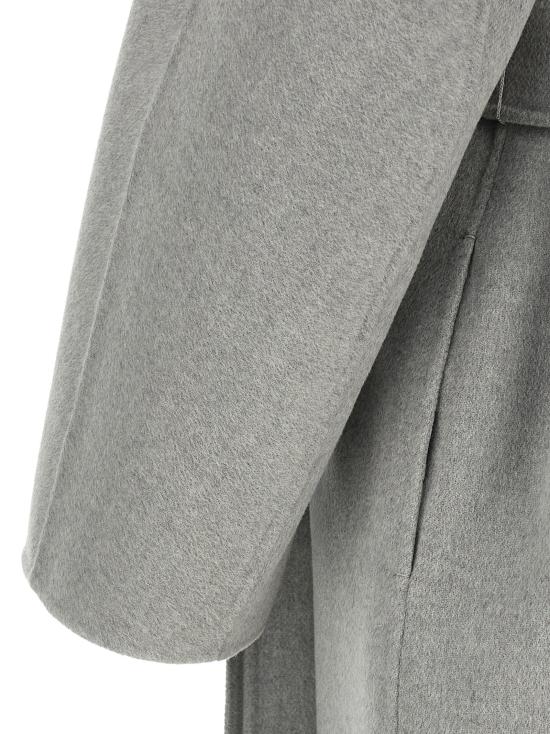 26FW 에스막스마라 폴도 버진 울 벨티드 롱 코트 2629016043600074 Gray - 'S MAX MARA