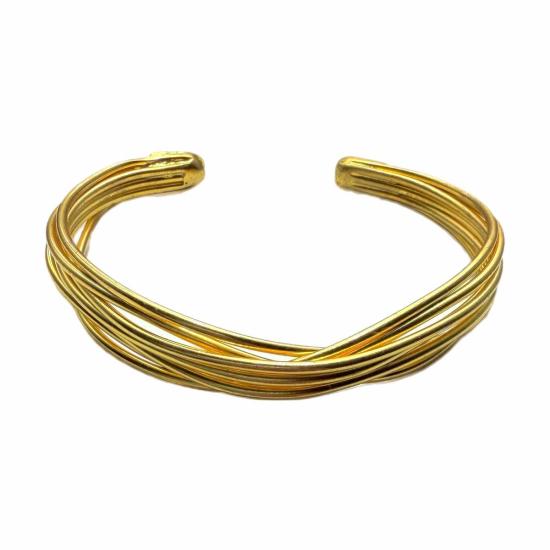  Bebek Jewels 커프스 링크/타이 홀더 베벡 주얼스 브레이드 커프 뱅글 골드