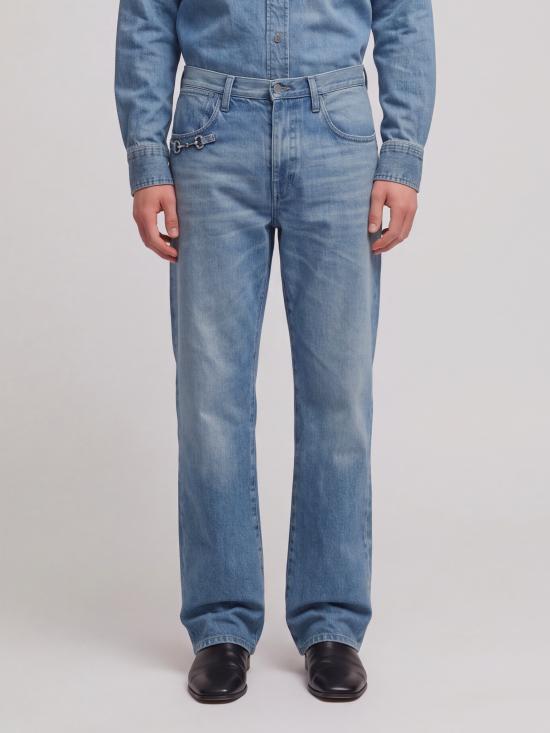26FW 구찌 홀스빗 디테일 코튼 데님 팬츠 860844 BLUE