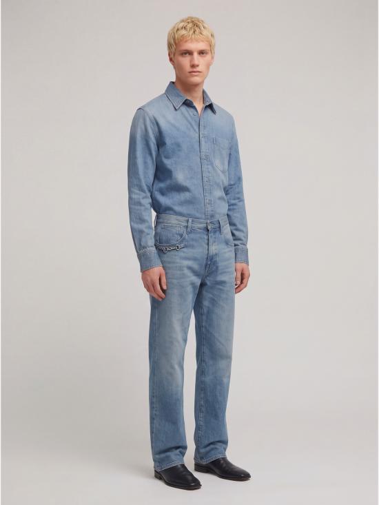 26FW 구찌 홀스빗 디테일 코튼 데님 팬츠 860844 BLUE - GUCCI