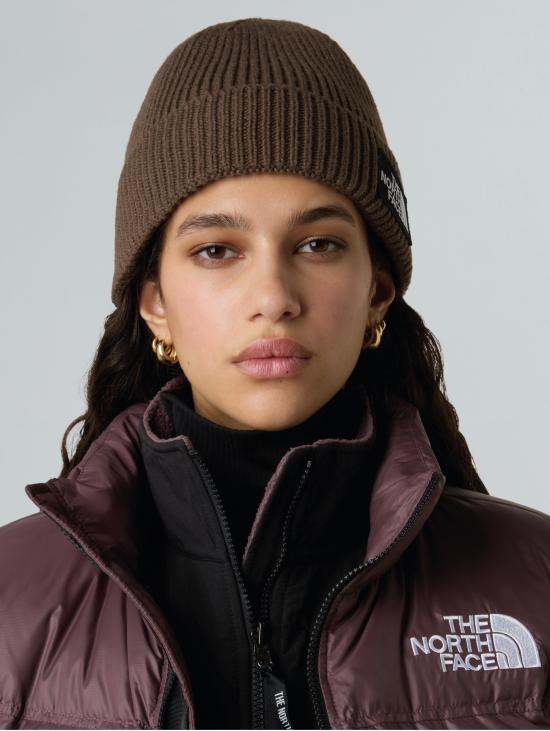 26FW 노스페이스 TNF 로고 박스 커프드 비니 NF0A8CHE 1OI1 BROWN - NORTH FACE