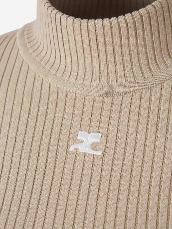 26FW 쿠레쥬 스웨터 PERMPU022FI0001 1054 CAPPUCCINO - COURREGES