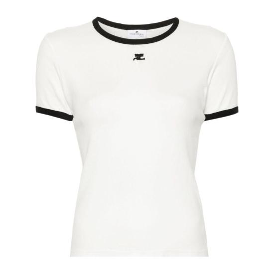 26FW 쿠레쥬 반팔 티셔츠 VESJTS017JS0070 0098 WHITE BLACK