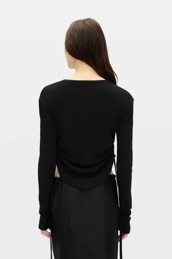 26FW 앤 드뮐미스터 긴팔 티셔츠 B0014242 FA659 099 BLACK - ANN DEMEULEMEESTER