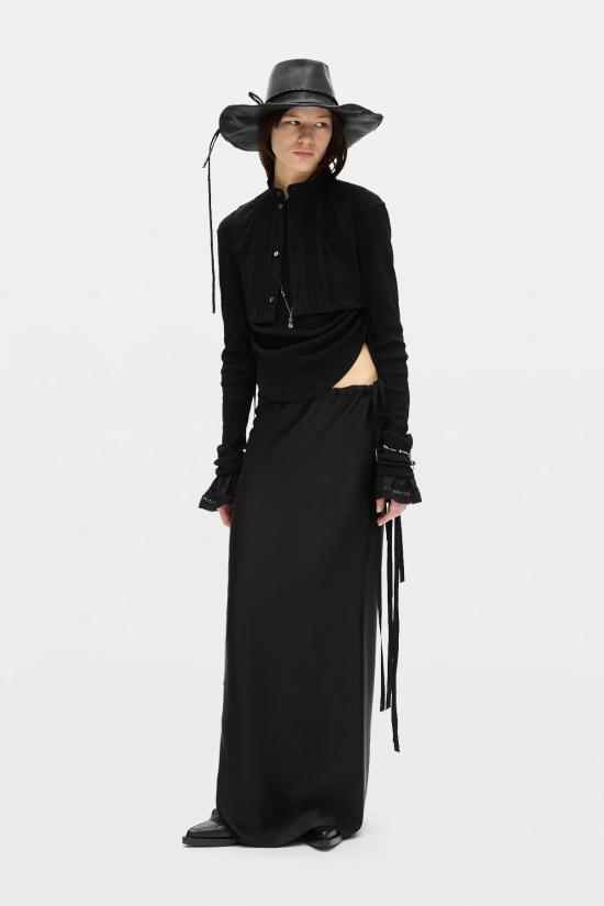 26FW 앤 드뮐미스터 긴팔 티셔츠 B0014242 FA659 099 BLACK - ANN DEMEULEMEESTER