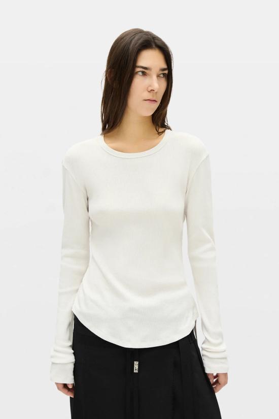26FW 앤 드뮐미스터 긴팔 티셔츠 B0014242 FA659 003 IVORY - ANN DEMEULEMEESTER