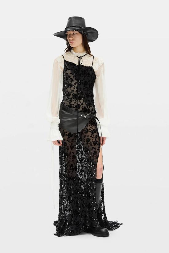 26FW 앤 드뮐미스터 미디 원피스 B0012276 FA749 099 BLACK - ANN DEMEULEMEESTER