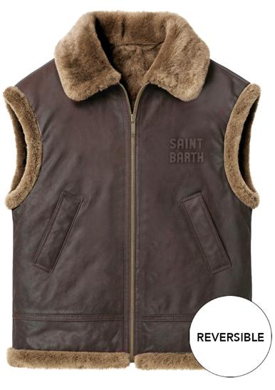 26FW 세인트바쓰 베스트 HES004 0100M18D DARK BROWN SB PATCH - MC2 SAINT BARTH
