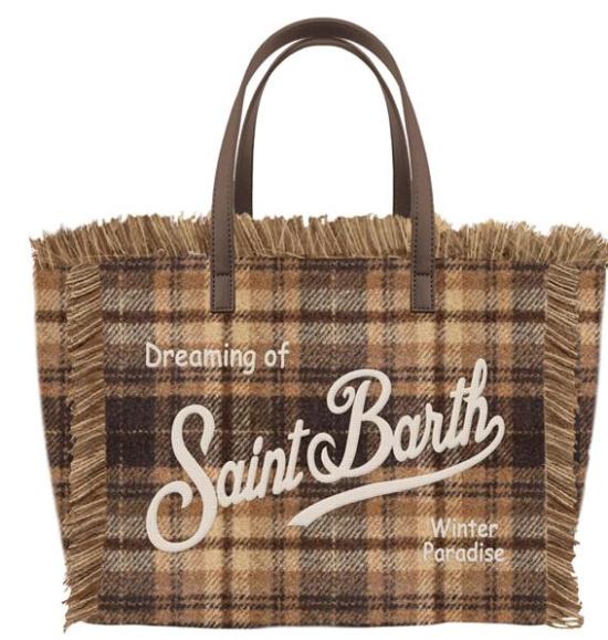 26FW 세인트바쓰 토트백 COL0045 00470M1812EMB TARTAN - MC2 SAINT BARTH