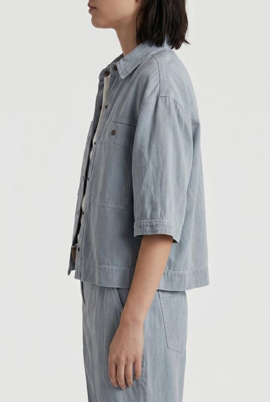  브루넬로 쿠치넬리 셔츠 i252198 BLUE - BRUNELLO CUCINELLI