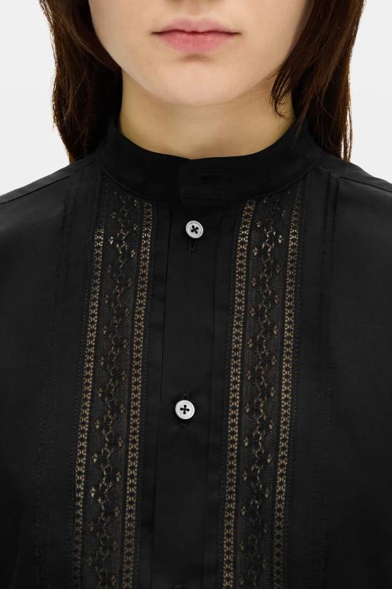 26FW 앤 드뮐미스터 긴팔 티셔츠 B0014419 FA026 099 BLACK - ANN DEMEULEMEESTER