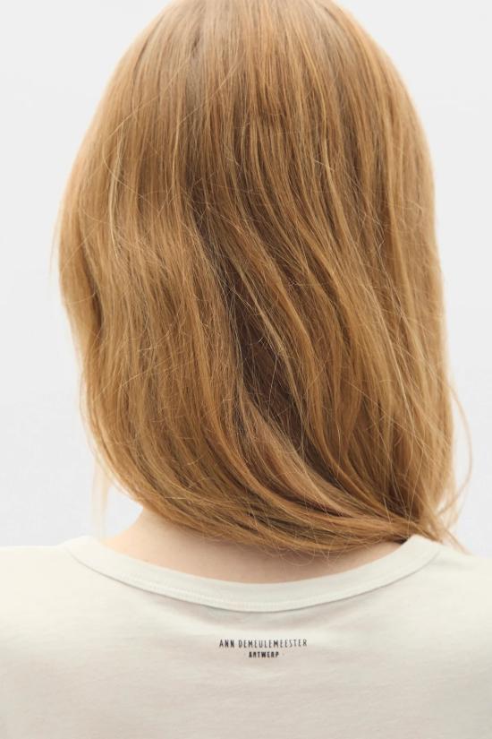 26FW 앤 드뮐미스터 반팔 티셔츠 B0014679 FA206 003 IVORY - ANN DEMEULEMEESTER