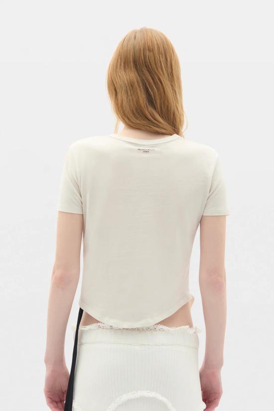 26FW 앤 드뮐미스터 반팔 티셔츠 B0014679 FA206 003 IVORY - ANN DEMEULEMEESTER