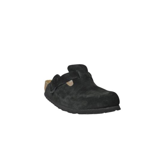 26FW 버켄스탁 보스턴 소프트 풋베드 스웨이드 레더 660473 BLACK NERO - BIRKENSTOCK