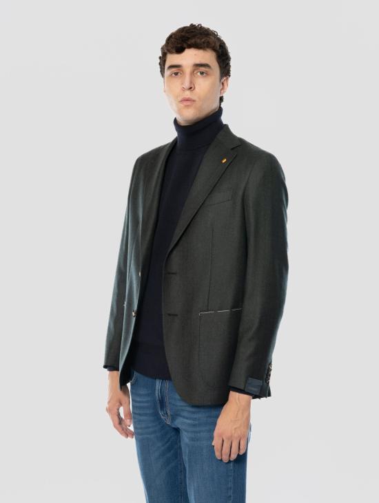 26FW 라토레 자켓 Lana Vergine Verde의 Giacca Spinata - LATORRE