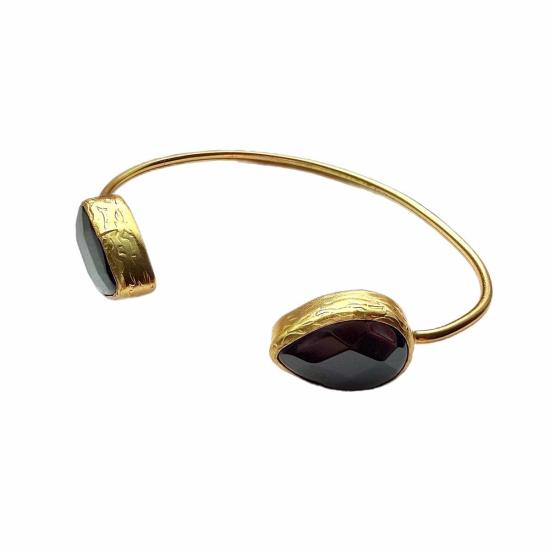  Bebek Jewels 커프스 링크/타이 홀더 베벡 주얼스 디나 더블 오닉스 물방울 커프 뱅글 - OTHER BRANDS