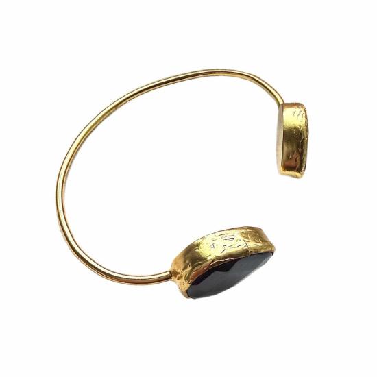  Bebek Jewels 커프스 링크/타이 홀더 베벡 주얼스 디나 더블 오닉스 물방울 커프 뱅글 - OTHER BRANDS