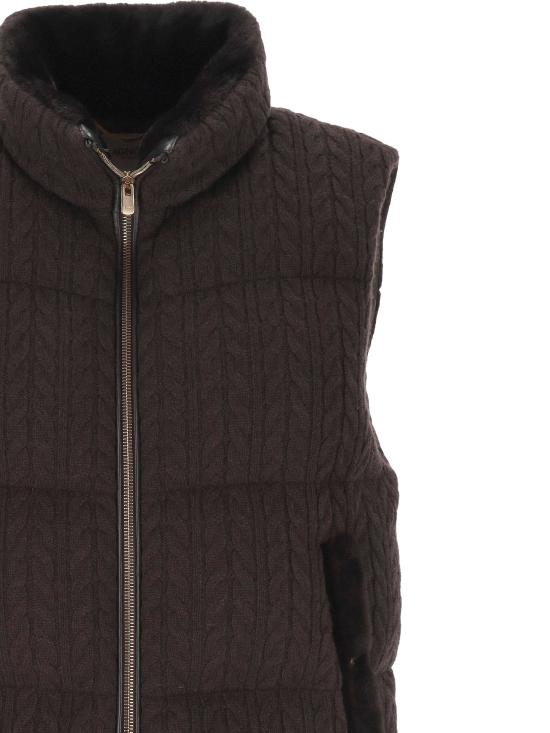 26FW 아뇨나 베스트 TV1205X M7010M78 DARK BROWN CHOCOLATE - AGNONA