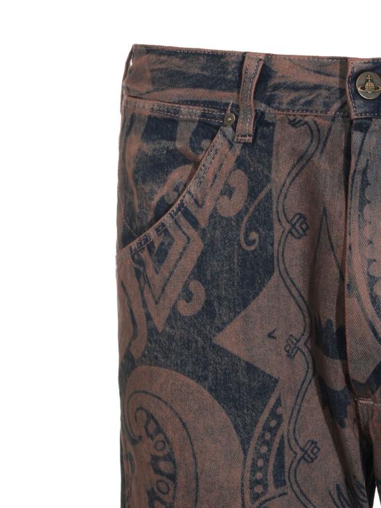 26FW 비비안웨스트우드 벨티드 스웨이드 가죽 자켓 3902000N W01P9K408 RUST BIZARRE PRINT - VIVIENNE WESTWOOD