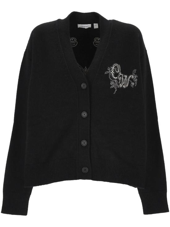 26FW 오프화이트 스웨터 2FE00535T W003 BLACK WHITE