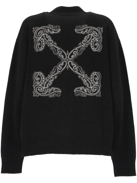 26FW 오프화이트 스웨터 2FE00535T W003 BLACK WHITE - OFF WHITE