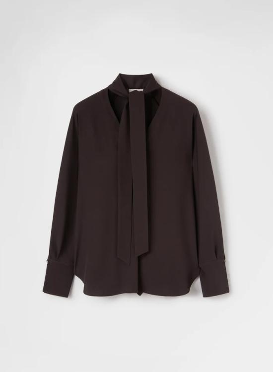 26FW 아뇨나 긴팔 티셔츠 TT1202Y U5074M76 DARK BROWN EBONY