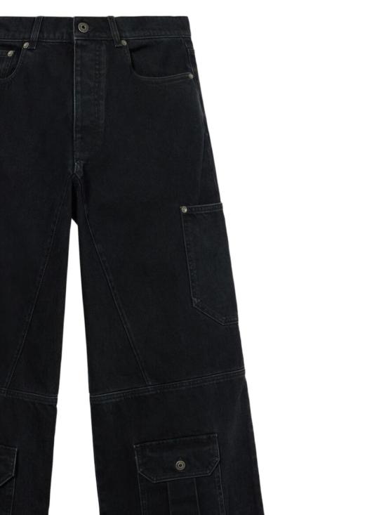 26FW 오프화이트 데님 팬츠 44MYA19GF26D001 019 STONE RAW BLACK - OFF WHITE