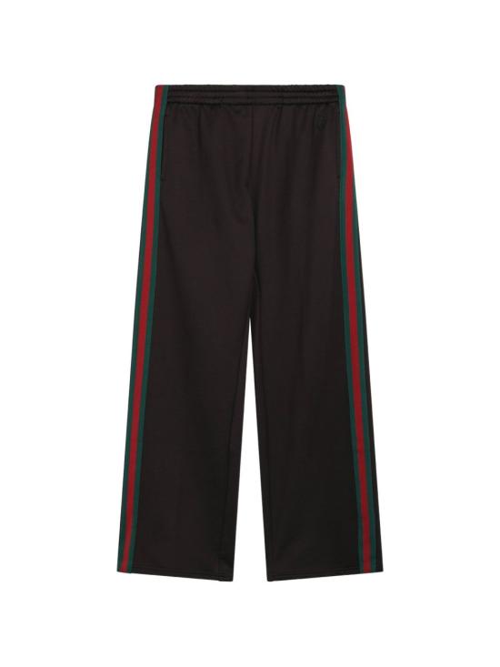 26FW 구찌 웹 코튼 저지 레저 팬츠 A00A78 XJH3Y2206 DEEP CHOCOLATE