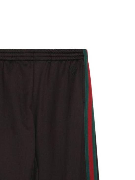26FW 구찌 웹 코튼 저지 레저 팬츠 A00A78 XJH3Y2206 DEEP CHOCOLATE - GUCCI