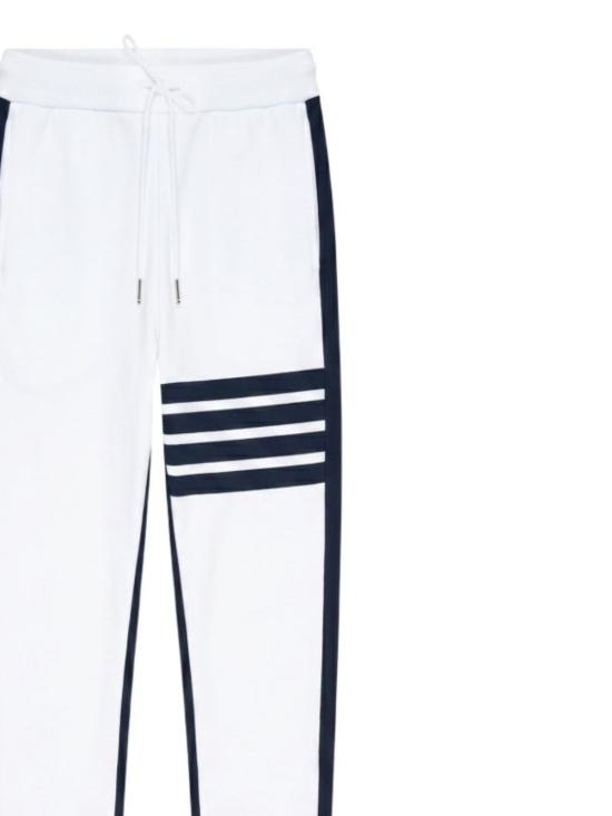 26FW 톰브라운 스트레이트 팬츠 MJQ245A 00535104 WHITE NAVY - THOM BROWNE