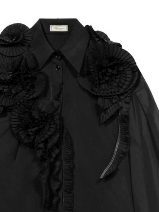 26FW 블루마린 셔츠 RF6048T8864 22222 BLACK - BLUMARINE