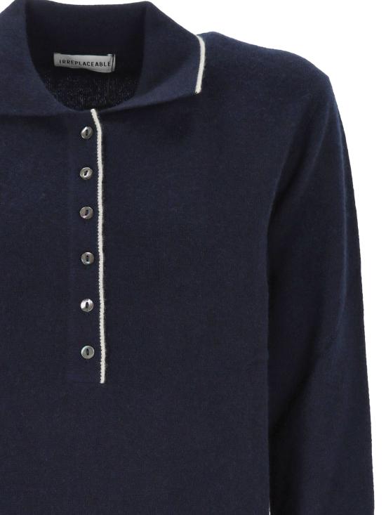26FW 이리플레이서블 스웨터 POLO CONTRAST NAVY BLUE WHITE - IRREPLACEABLE