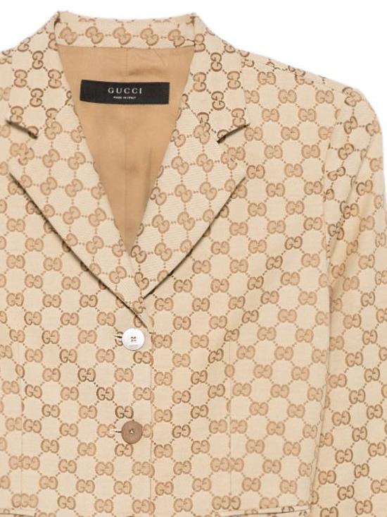 26FW 구찌 GG 코튼 캔버스 재킷 A003XF ZAVMM2902 NEW SAND - GUCCI