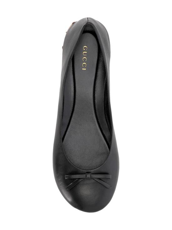 26FW 구찌 밤부 발레리나 플랫 슈즈 A0065Z AAHBR1000 BLACK - GUCCI