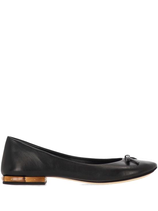 26FW 구찌 밤부 발레리나 플랫 슈즈 A0065Z AAHBR1000 BLACK