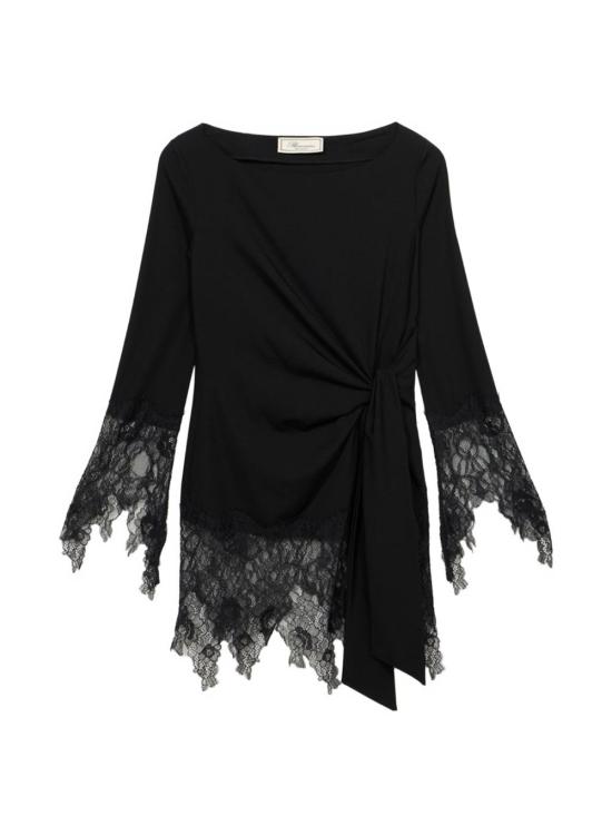 26FW 블루마린 미디 원피스 RF6097 J161022222 NERO - BLUMARINE