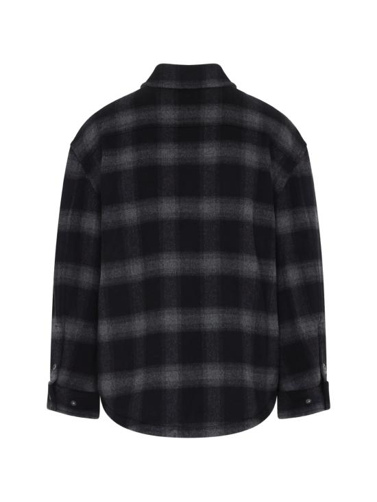 26FW 오프화이트 코트 44MER09TF26F001 BLACK - OFF WHITE