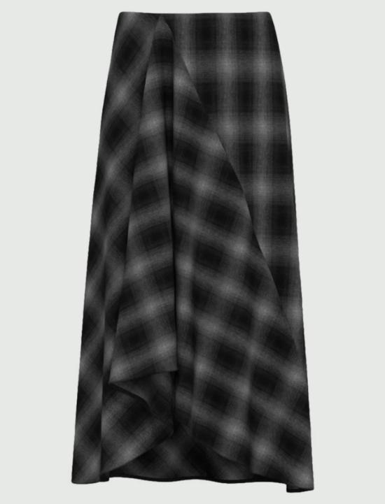 26FW 엠므 마렐라 미디 스커트 2625106022200 270015 ANTRACITE CHECK