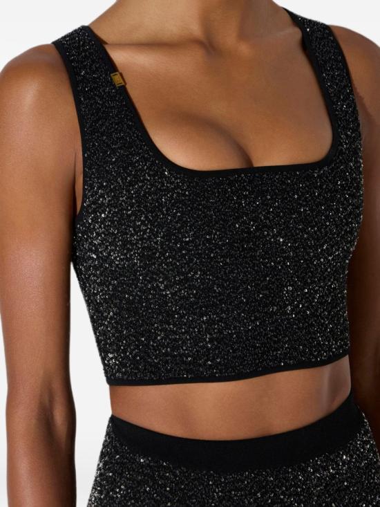 26FW 엘리자베타프랜치 긴팔 티셔츠 TK78A66E2 X16 NERO SILVER - ELISABETTA FRANCHI