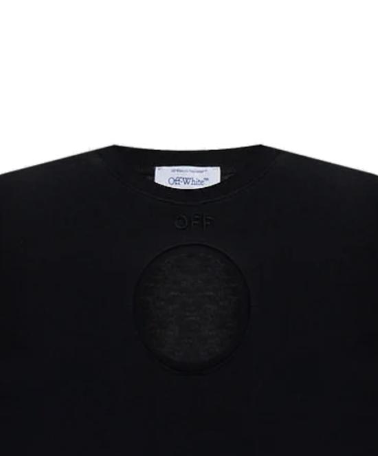 26FW 오프화이트 반팔 티셔츠 2FA00444T W009 BLACK - OFF WHITE