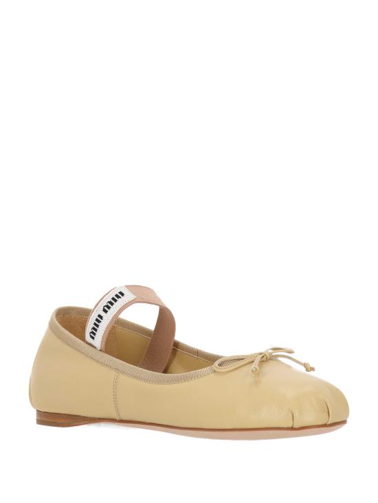26FW 미우미우 사틴 발레리나 5F794DF DX05 XUUF0K57 SOY - MIU MIU