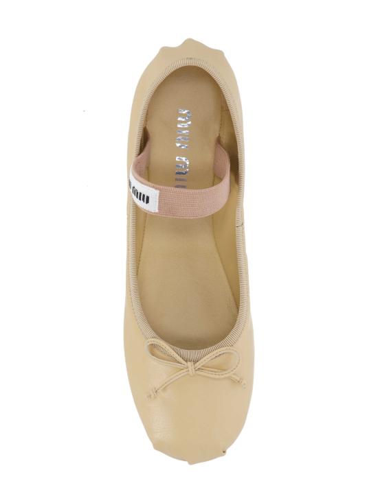 26FW 미우미우 사틴 발레리나 5F794DF DX05 XUUF0K57 SOY - MIU MIU