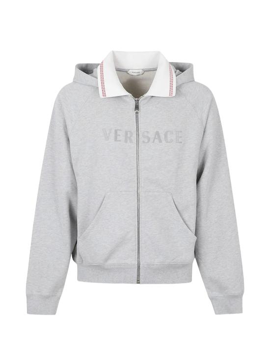 26FW 베르사체 후드 티셔츠 1024585 1A187141E230 GREY MELANGE