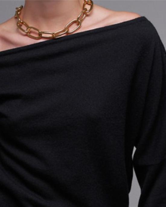 26FW 이리플레이서블 긴팔 티셔츠 ONE SIDE SHOULDER OPEN BLACK - IRREPLACEABLE