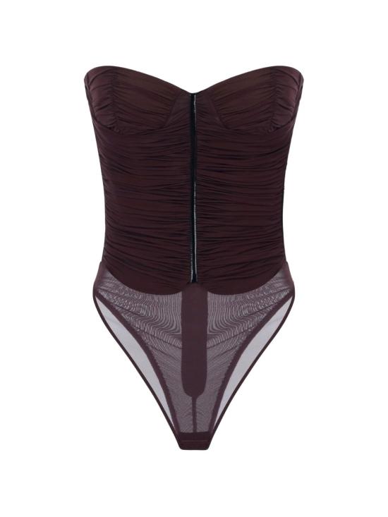 26FW 엘리자베타프랜치 바디수트 티셔츠 BO05367E2 EV9 DARK CHOCOLATE