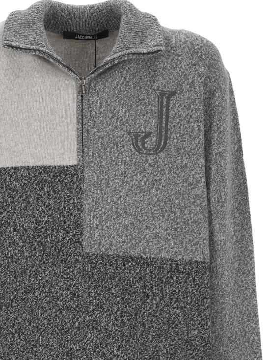 26FW 자크뮈스 집업 니트 SWM00630AK00282 915 MULTI GREY - JACQUEMUS